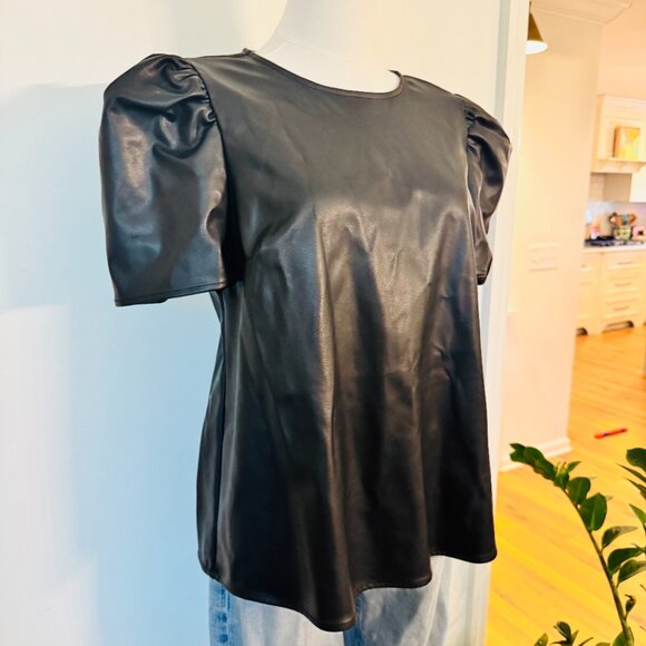 Thml Living A Dream Leather Top Size S - Picture 2 of 5